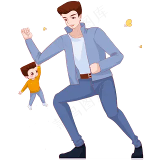 陪小孩玩耍父亲
