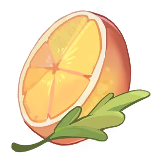 切开的橙子水果