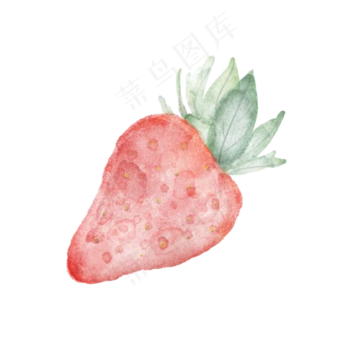 手绘水彩水果草莓(2000X2000(DPI:300))psd模版下载