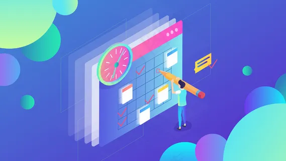 签到打卡标签日常商务办公2.5d横幅配图 签到打卡标签日常商务办公2.5d横幅配图