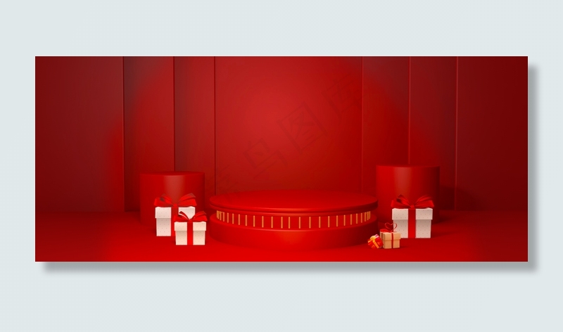 c4d场景活动海报背景