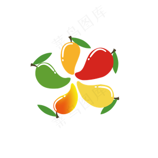 五彩芒果夏季水果