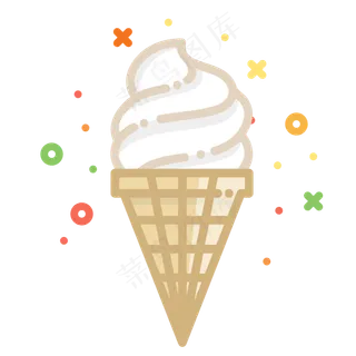 mbe风格夏季食物奶油雪糕,免抠元素