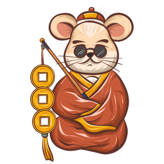 鼠年国潮风,免抠元素