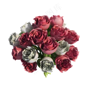 仿真大束玫瑰png图