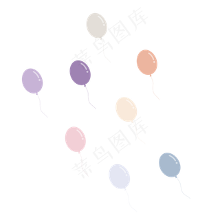 手绘儿童节彩色气球