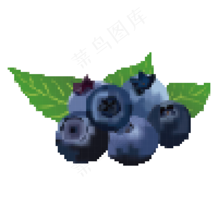 像素格蓝莓(2000X2000(DPI:300))ai矢量模版下载
