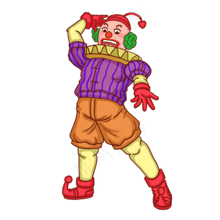 小丑愚人节高兴卡通人物