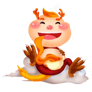 手绘吃龙须面png图,免抠元素