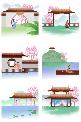 古风风景人物合集