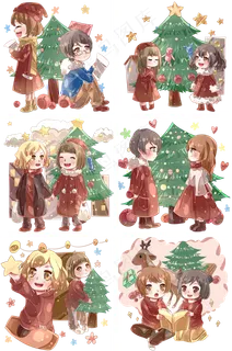 手绘欢乐圣诞合集,免抠元素