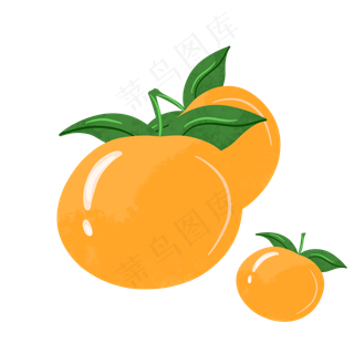 桔子橘色圆形水果维生素