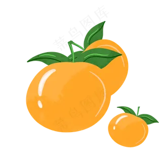 桔子橘色圆形水果维生素