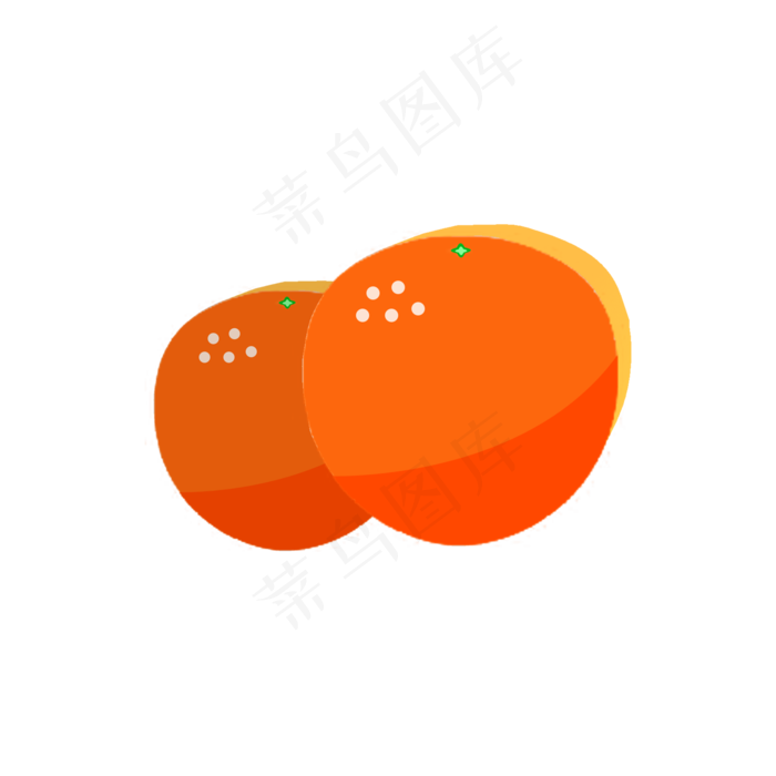 3D风卡通简约水果植物装饰橙子(2000X2000(DPI:200))psd模版下载