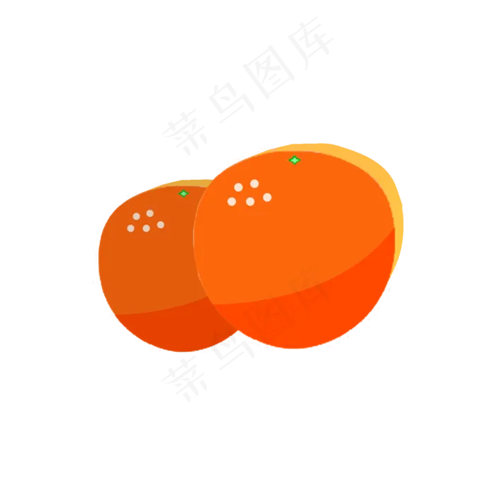 3D风卡通简约水果植物装饰橙子(2000X2000(DPI:200))psd模版下载
