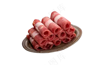 一盘肥牛卷,免抠元素