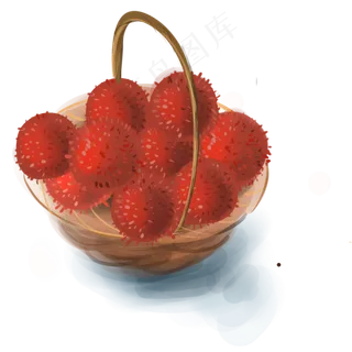 夏季水粉水果杨梅