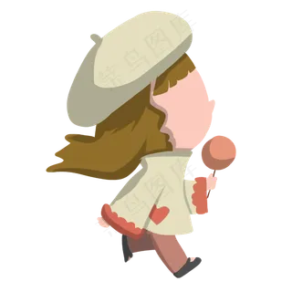 儿童节奔跑女孩