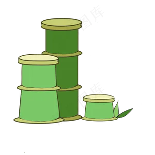 创意卡通扁平竹子竹节