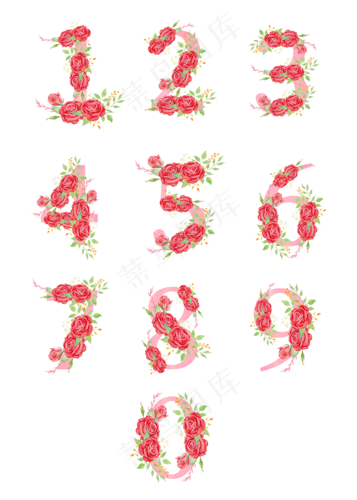 数字花卉原创艺术字