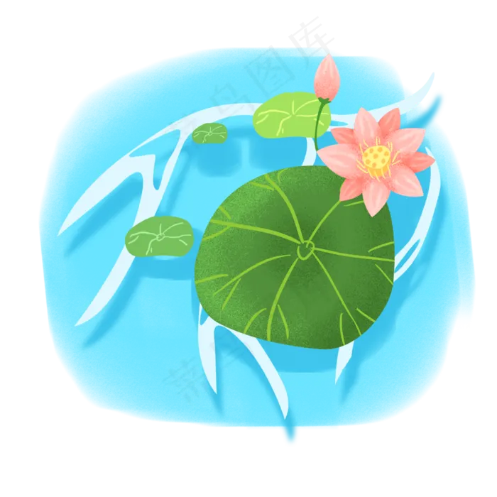 粉色的荷花(2000X2000(DPI:300))psd模版下载