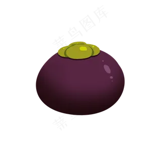 水果装饰图案椭圆山竹