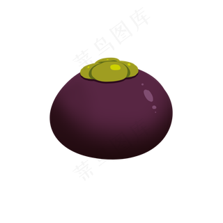 水果装饰图案椭圆山竹