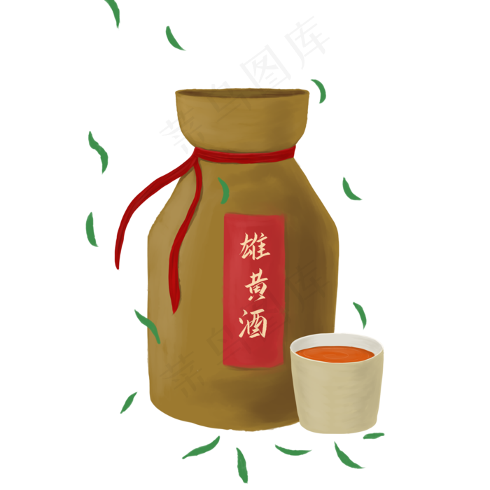 端午节雄黄酒(2000X2000(DPI:300))psd模版下载
