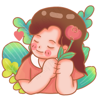 亲吻情侣头像女