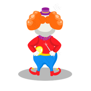 卡通愚人节小丑免扣,免抠元素