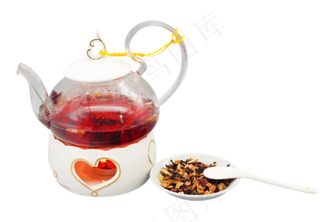 玻璃壶玫瑰花茶