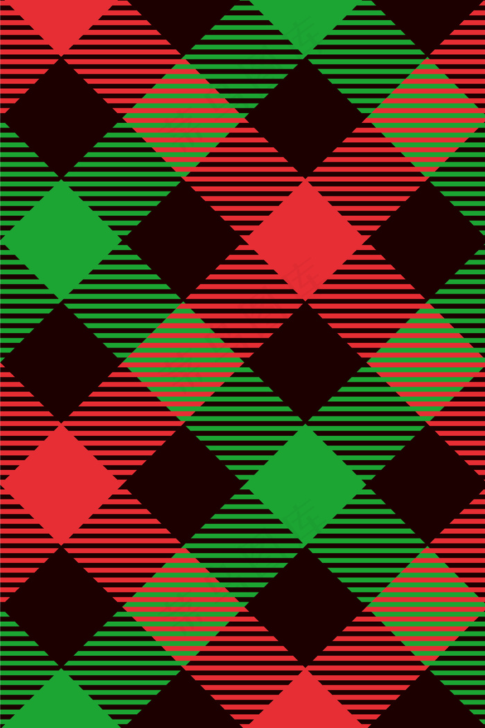 简约红绿条纹格子海报背景