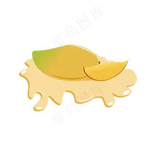 芒果水果卡通处暑矢量元素