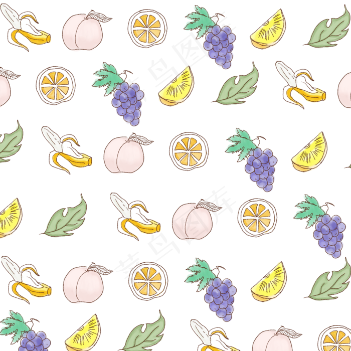 美食底纹水果柠檬