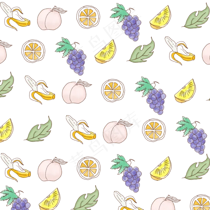 美食底纹水果柠檬(2000X2000(DPI:300))psd模版下载