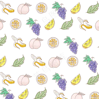 美食底纹水果柠檬