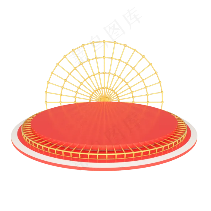 618电商几何舞台装饰(2000X2000)