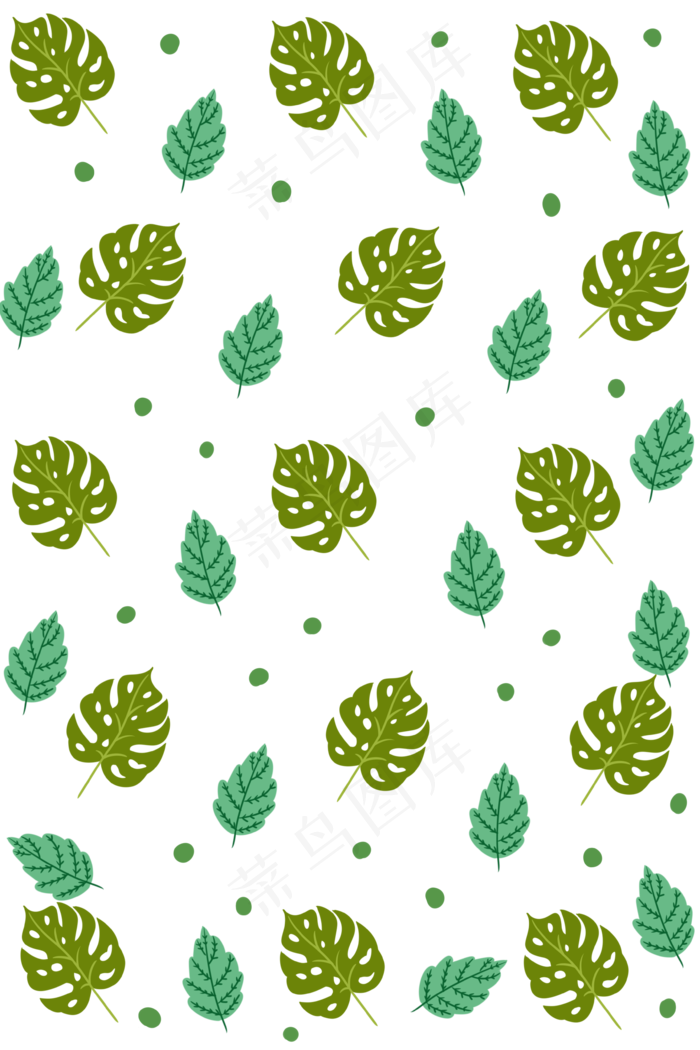手绘纷飞的植物底纹