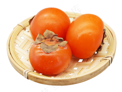 编织果盘柿子,免抠元素