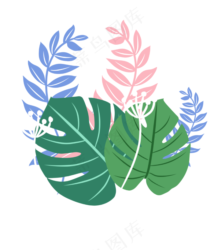 手绘卡通植物下载,免抠元素(3855*4497px)psd模版下载