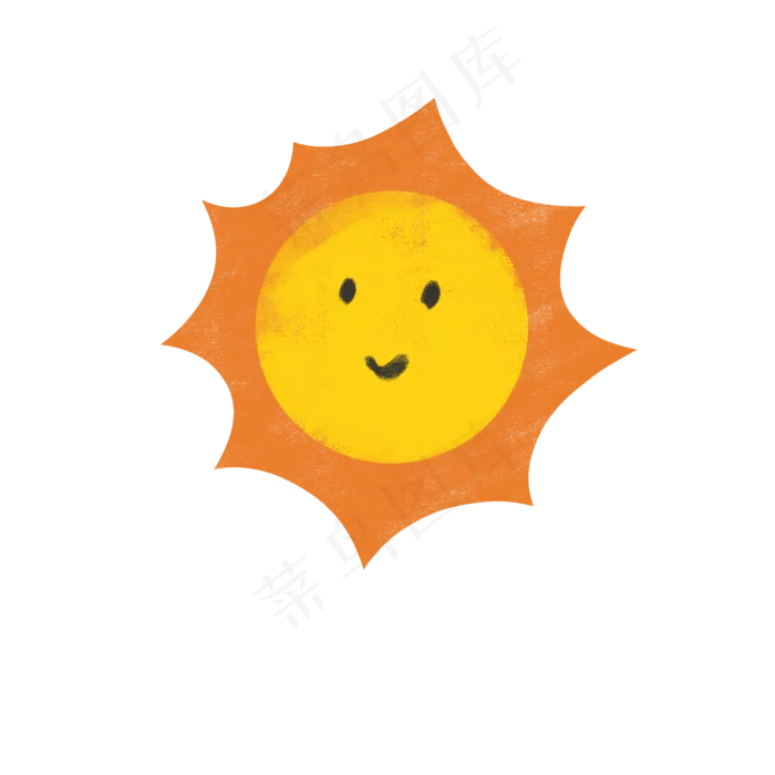 粉笔画卡通太阳(2500X2500(DPI:300))psd模版下载