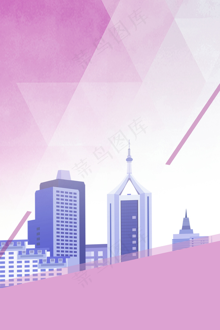 简约城市卡通背景边框