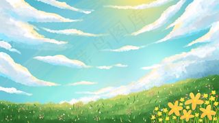 立夏夏天天空白云