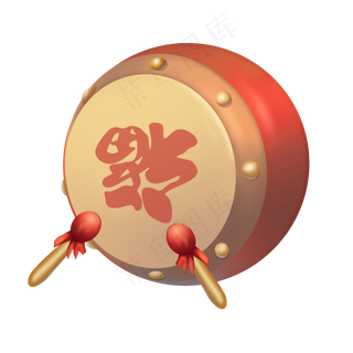 2019击鼓福到,免抠元素