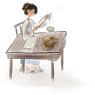 古代人物中医馆,免抠元素