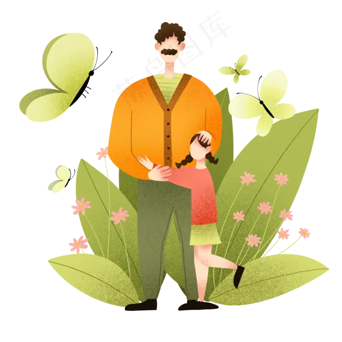 父亲节温馨父女(2000X2000(DPI:300))psd模版下载