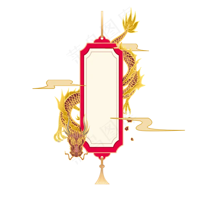 国潮金龙吊牌(3000X3000(DPI:300))psd模版下载