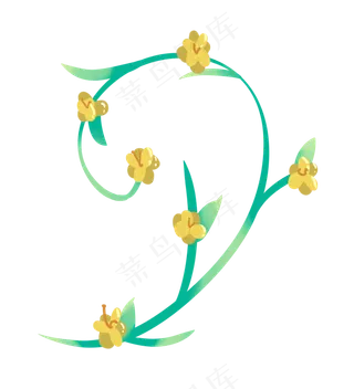 春分植物花枝枝藤,免抠元素