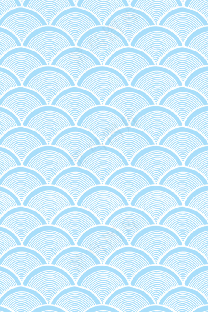 简约日式扇形平铺底纹背景