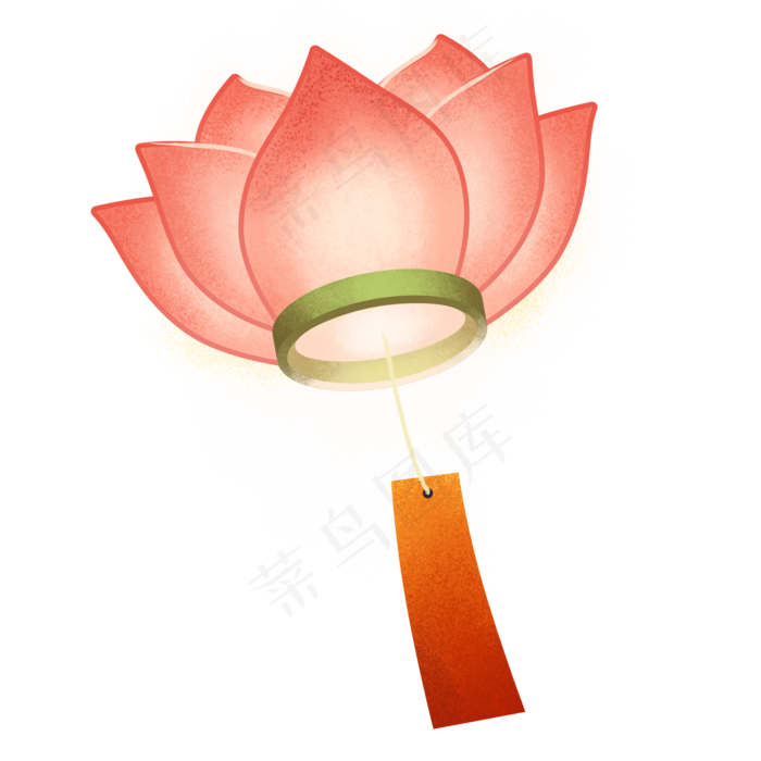 元宵节的荷花灯笼,免抠元素(2000*2000px 300 dpi )psd模版下载